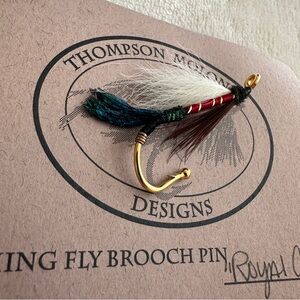 Colorful Fishing Fly Hook brooch